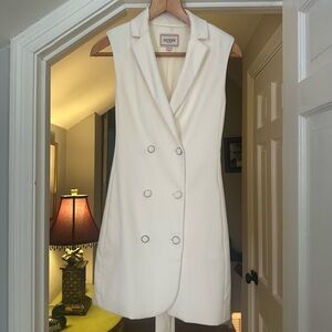 GUESS Women's Ivory Double-Breasted Vest